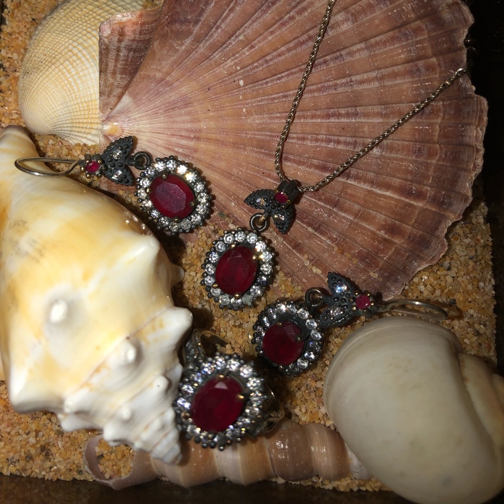 Antique style Haif Set Sultana Sterling silver 925